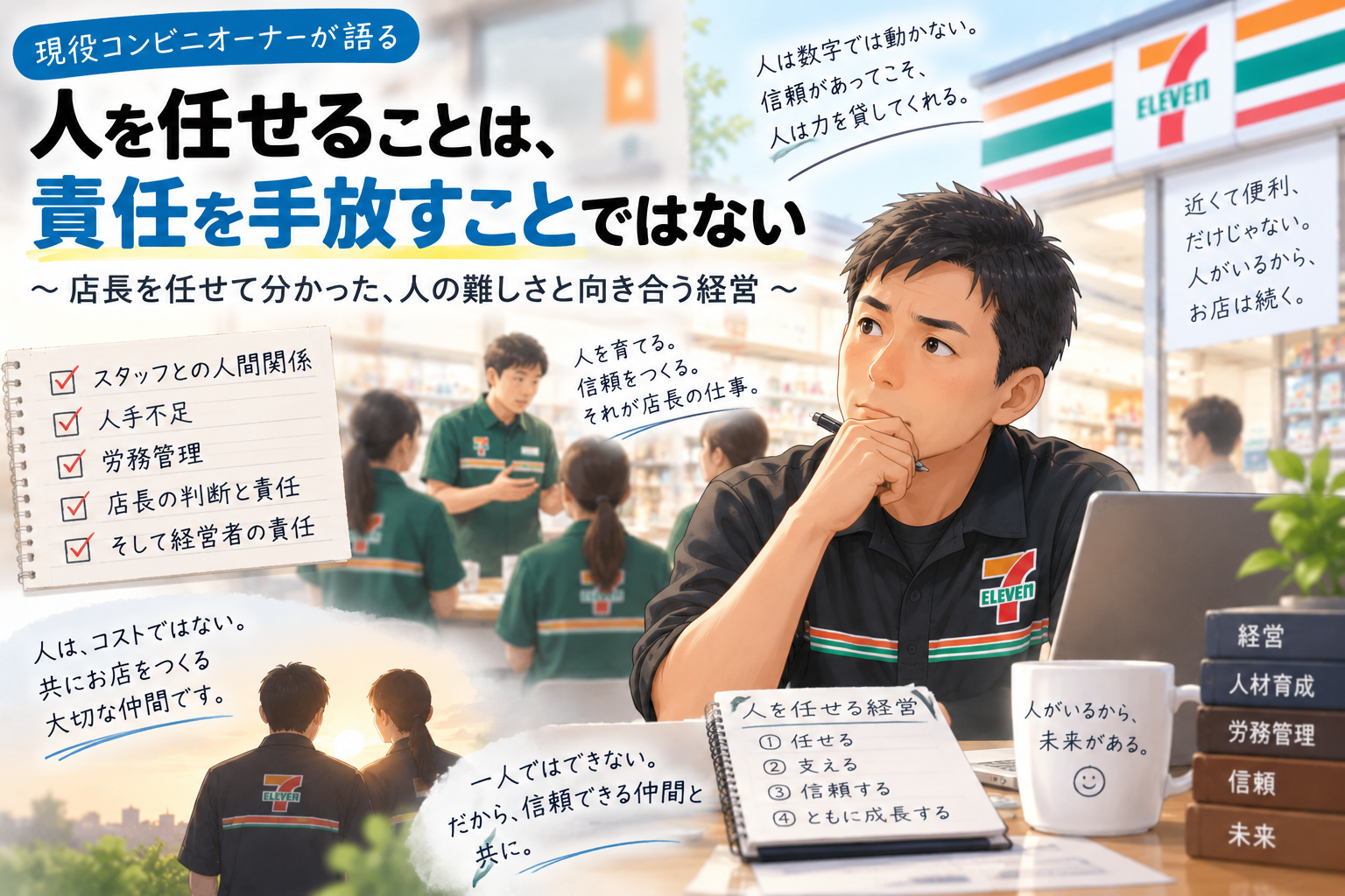 コンビニ店長に任せた結果、人の問題が次々と起きた｜人の問題から学んだ経営者の責任【第20話】