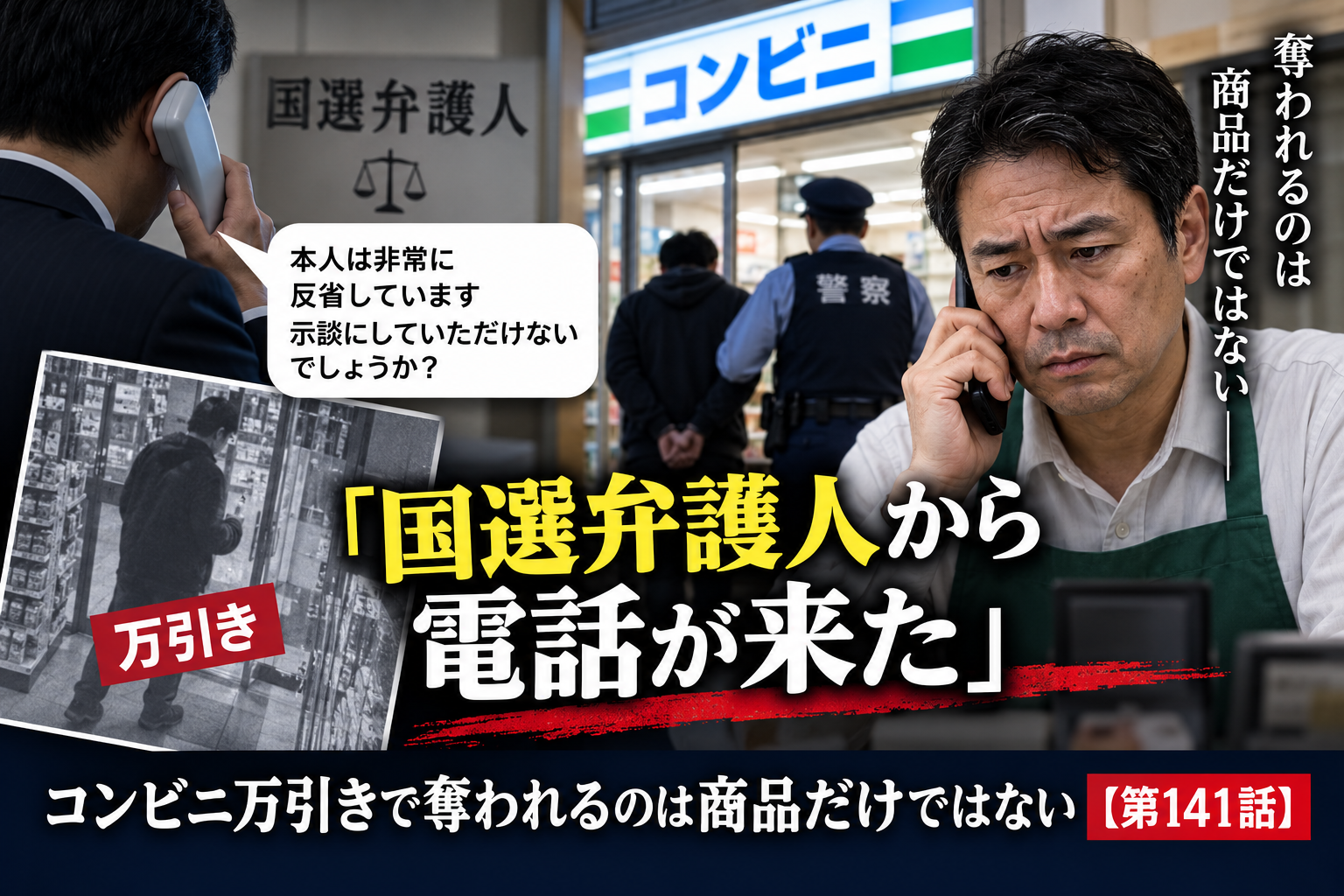 国選弁護人から電話が来た」｜コンビニ万引きで奪われるのは商品だけではない【第141話】